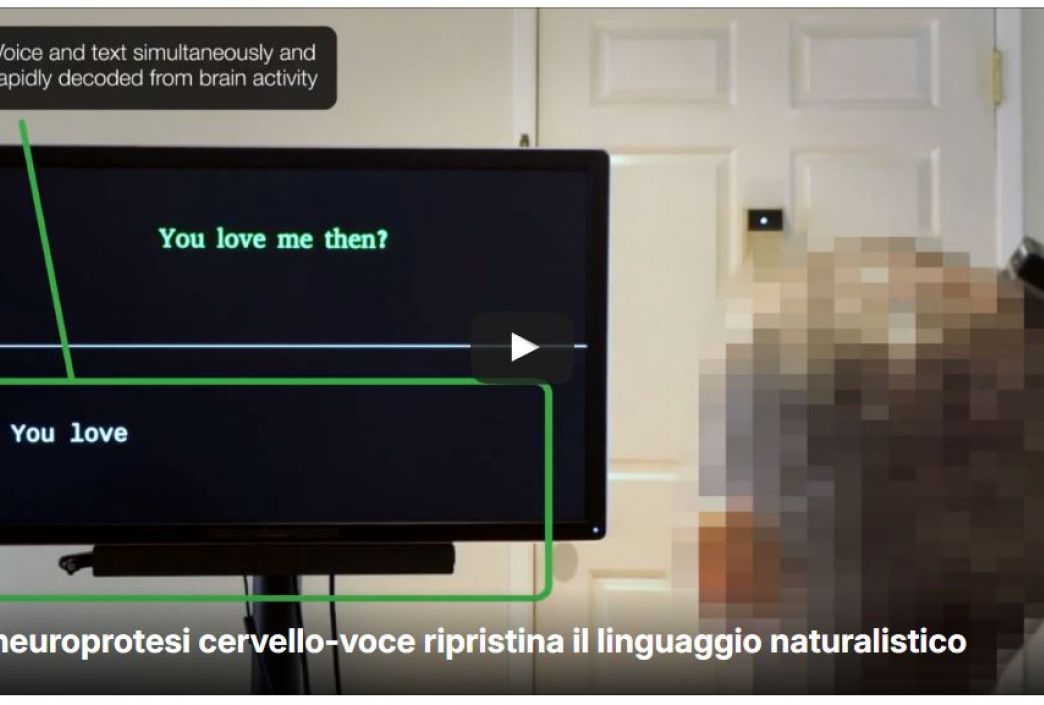 Ai voce ai pensieri, testa umana collegata ad un Ai