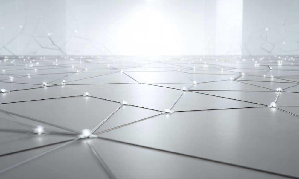 Intelligenza artificiale generativa punti luminosi collegati